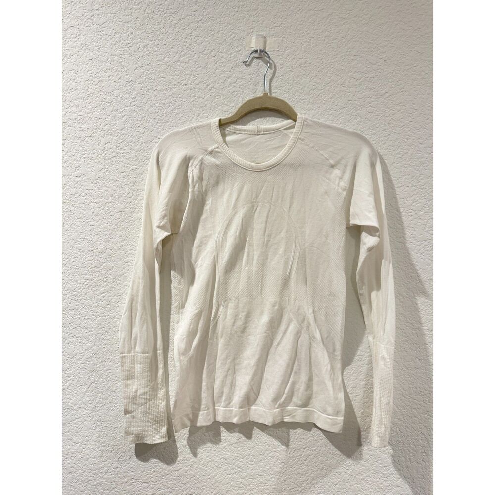 White Lululemon Swiftly Tech workout active top